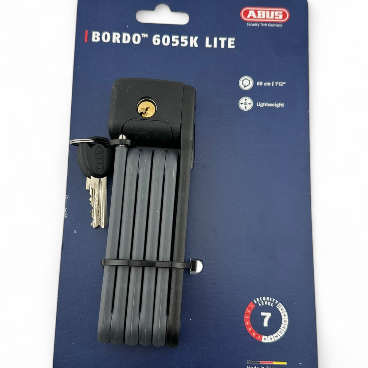 Abus Bordo Lite 6055K Fahrradschloss – Sicherheitsstufe 7, 60 cm, Schwarz –  Bici No.1