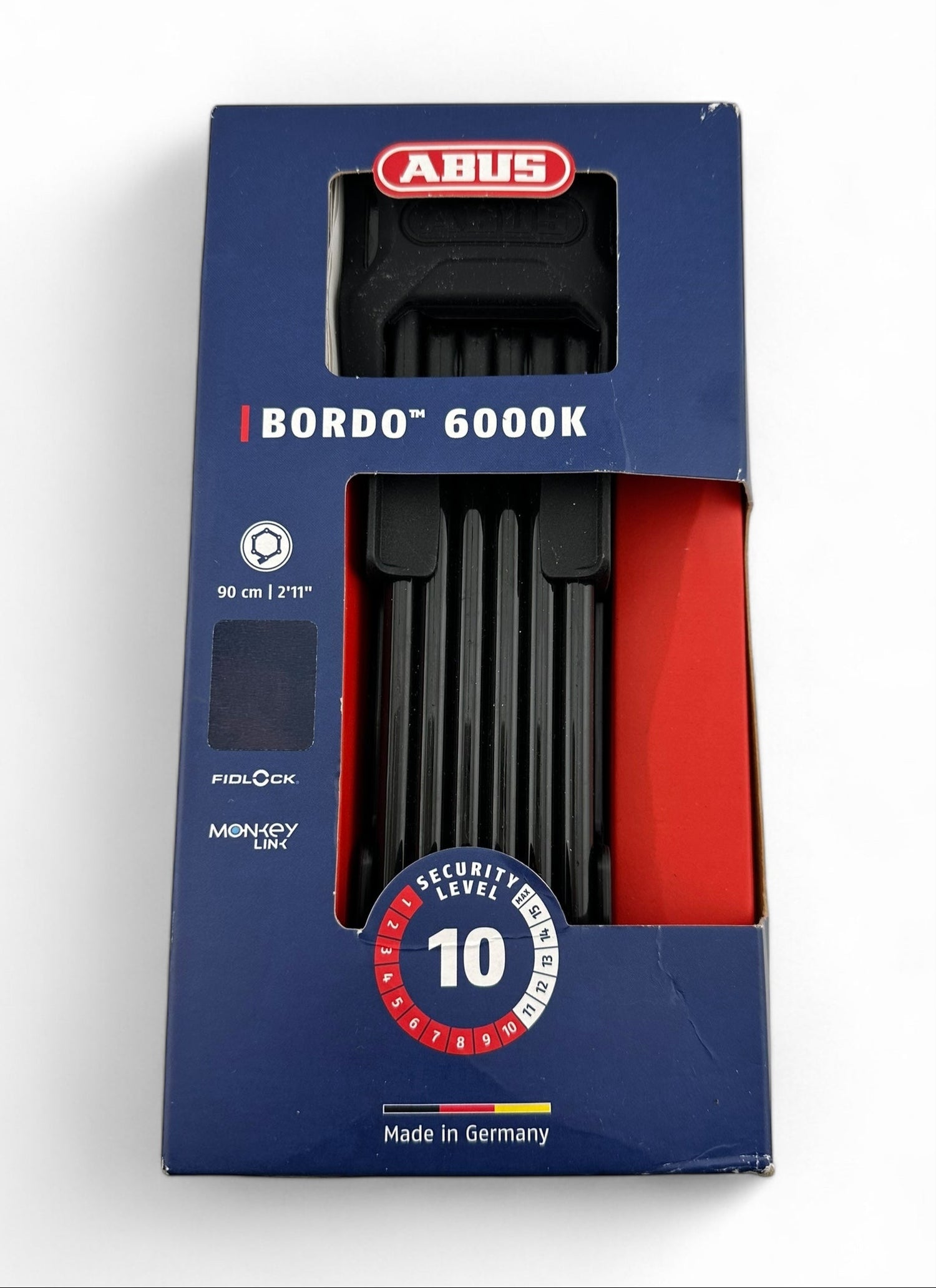 Abus Bordo 6000K Fahrradschloss – Sicherheitsstufe 10, 90 cm, XPlus – Bici No.1