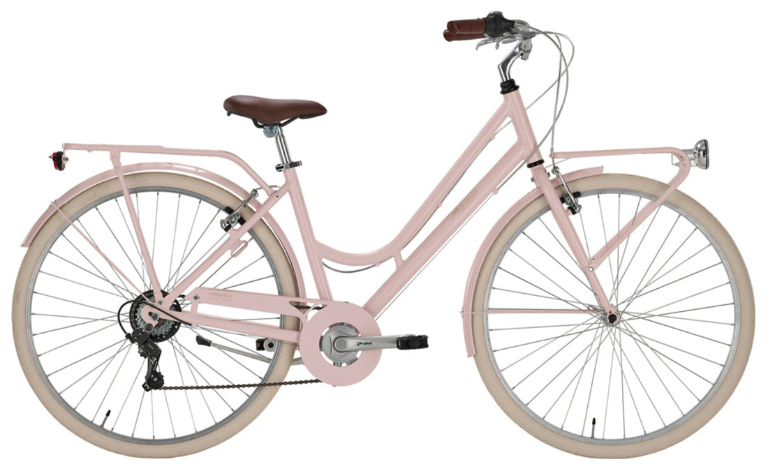 rosa citybike Citybike Damen Retro Rosa – Alu & Design unter 500 € – Bici No.1