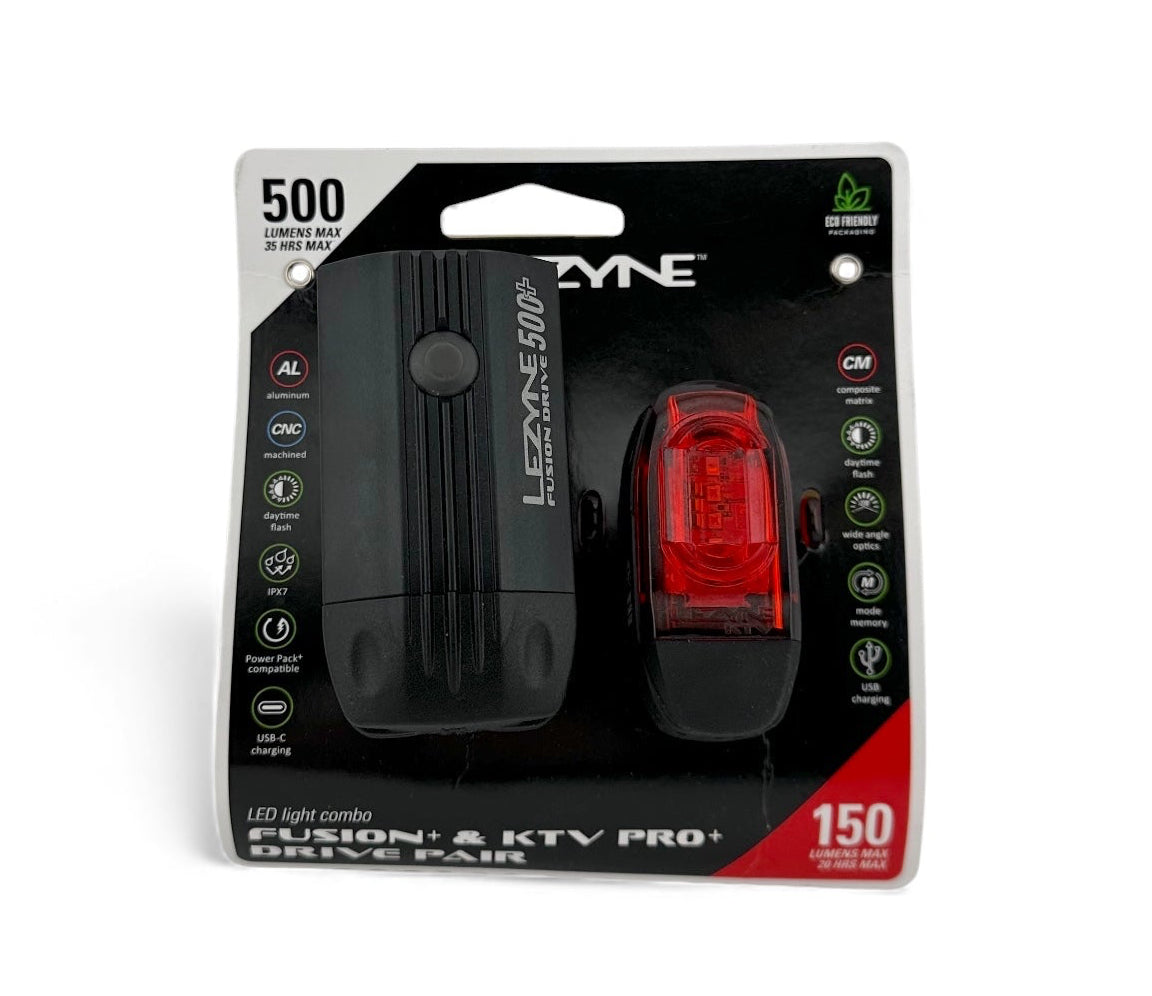 Lezyne Fusion Drive 500+ / KTV Drive Pro+ Licht-Set